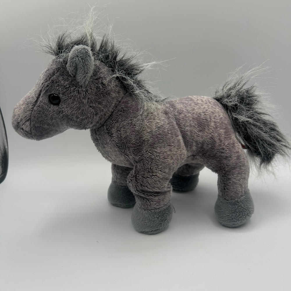 Webkinz Grey Arabian Horse HM098 Ganz Plush Stuffed Animal Grey Gray Mane Tail